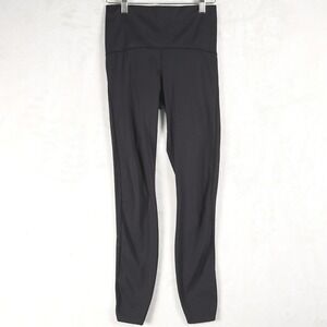 Varley Leggings Black High Waist Side Mesh Panel Athletic Activewear Size Medium